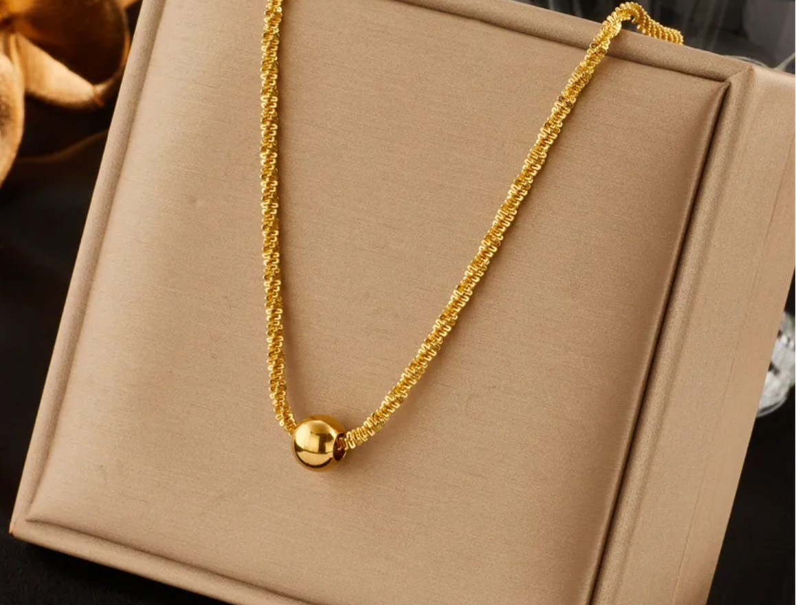 Golden Round Necklace