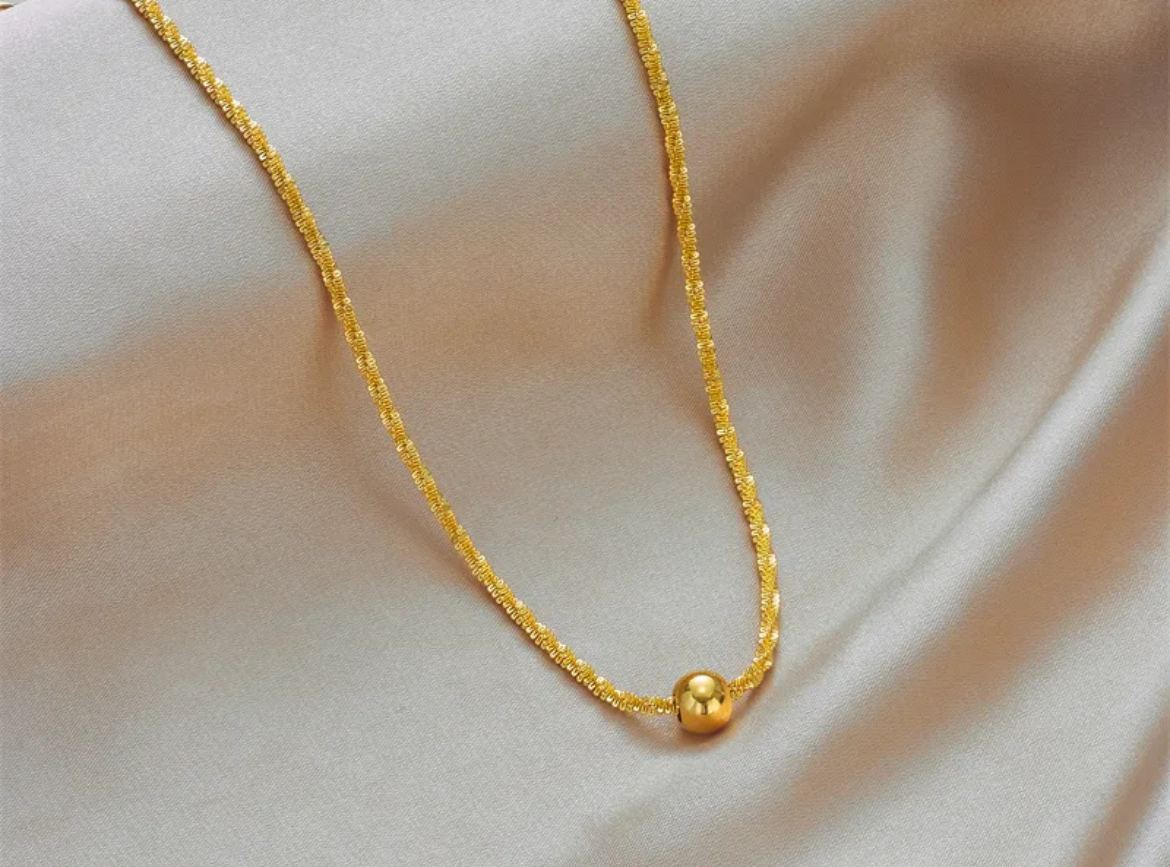 Golden Round Necklace