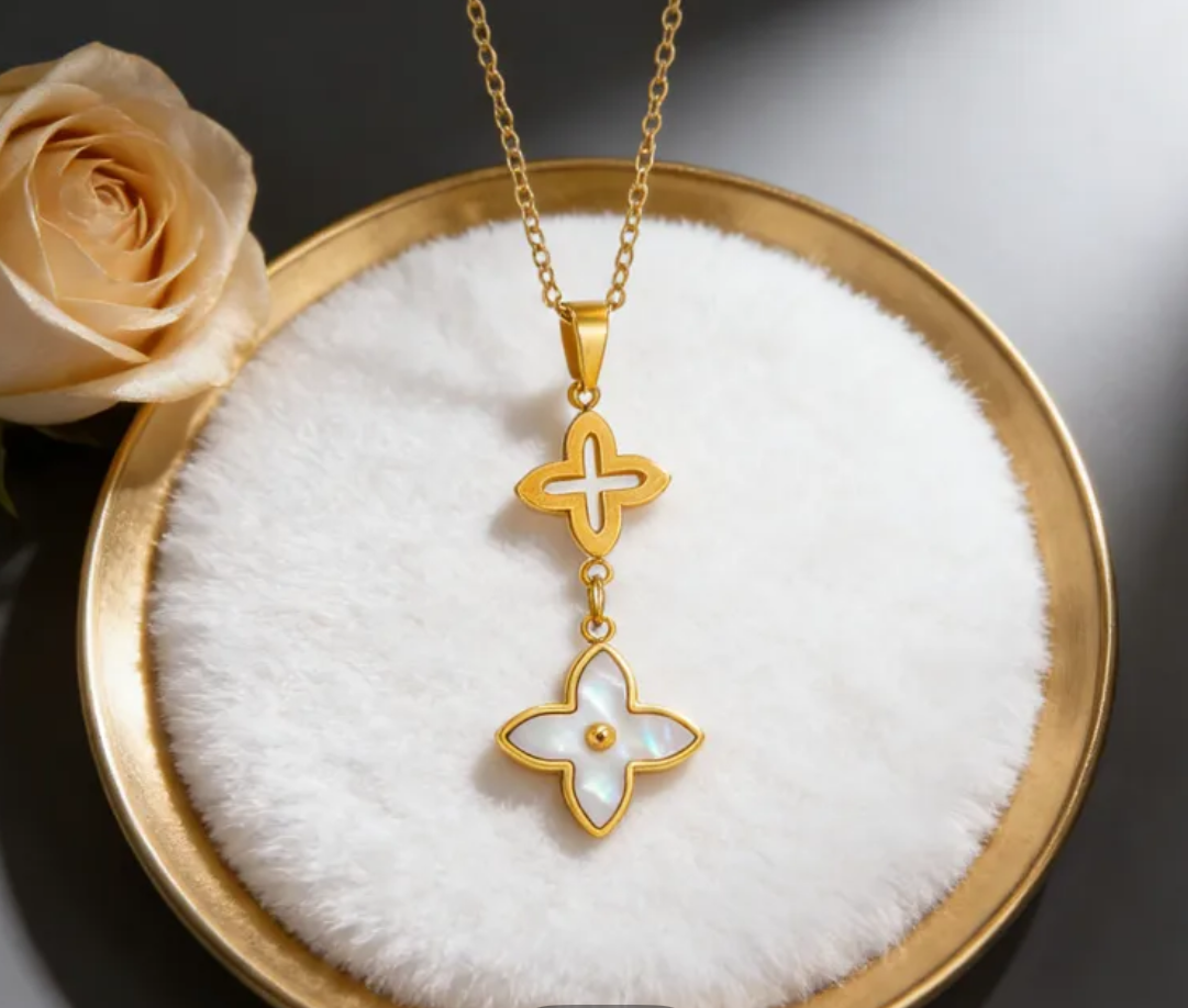 Double Flower Necklace