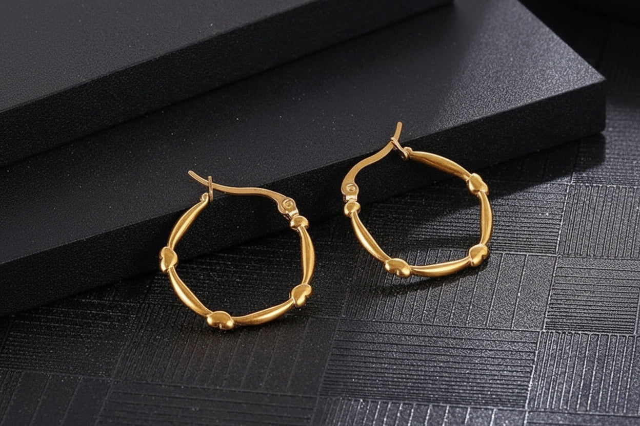 Hearted Hoop Earring