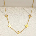 Golden Clover Charm Necklace